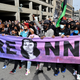 Tamika Palmer, center, the mother of Breonna Taylor, leads a march through the streets of downtown Louisville on the one year anniversary of Taylor’s death on March 13, 2021, in Louisville, Ky. Questioning of potential jurors begins Tuesday, Feb. 1, 2022, for the trial of a former Kentucky police officer involved in a botched raid that killed Taylor, a 26-year-old Louisville emergency medical technician. Brett Hankison is standing trial on three counts of wanton endangerment for allegedly firing wildly into Taylor’s neighbors’ apartments in March 2020. No drugs were found during the raid, and the warrant was later found to be flawed.